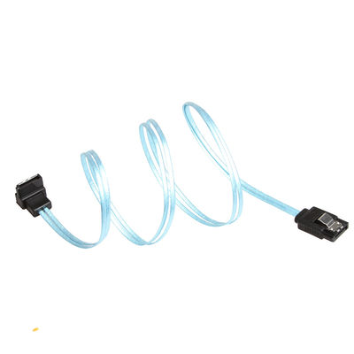 สายเคเบิลต่อขยาย SATA 3 สีน้ำเงินขนาด 8 นิ้ว สายตรงไปยังสาย SATA 3 แบบตรง
