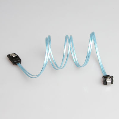 สายเคเบิลต่อขยาย SATA 3 สีน้ำเงินขนาด 8 นิ้ว สายตรงไปยังสาย SATA 3 แบบตรง
