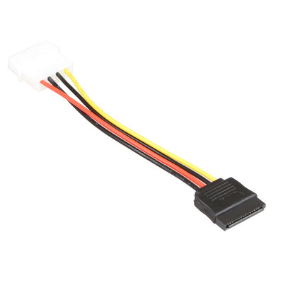 ตัวแยกสายเคเบิลฮาร์ดไดรฟ์ SATA หญิงชายหญิง Molex 4 ขาทนทาน