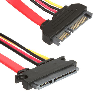 สายต่อ SATA 3 ที่เสถียรสำหรับ HDD, ชายกับหญิง 7 + 15 พิน SATA 3.0 6gbps