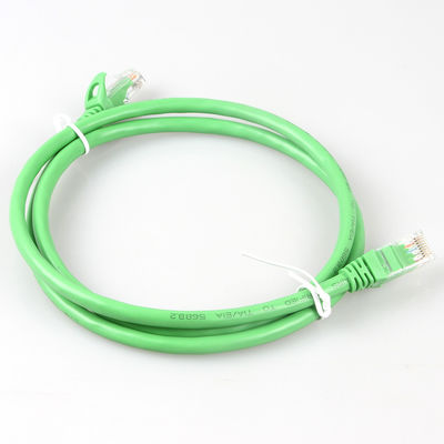 สายเคเบิลเครือข่ายสีเขียวที่ใช้งานได้จริง Cat6a ความยาว 10 ม. 30 ม. 50 ม. โล่ UTP