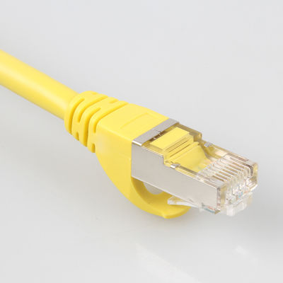 สายเคเบิล SSTP Cat7 กลางแจ้งสีเหลือง, สายแพทช์ 26AWG LSZH ที่ใช้งานได้จริง