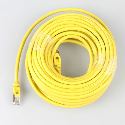 สายเคเบิล SSTP Cat7 กลางแจ้งสีเหลือง, สายแพทช์ 26AWG LSZH ที่ใช้งานได้จริง