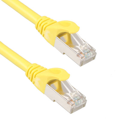 สายเคเบิล SSTP Cat7 กลางแจ้งสีเหลือง, สายแพทช์ 26AWG LSZH ที่ใช้งานได้จริง
