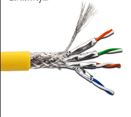 PVC Jacket Ethernet Cat7 Lan Cable ฉนวน HDPE ทองแดงเปลือย