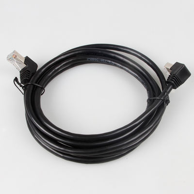 สายแพทช์ Cat7 ที่เสถียรของ OEM 90 องศาถึง 270 องศาขึ้นไป