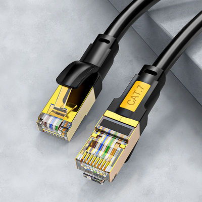 สายแพทช์ Cat7 ป้องกัน 10Gbps อเนกประสงค์ความเร็วสูง 600MHz
