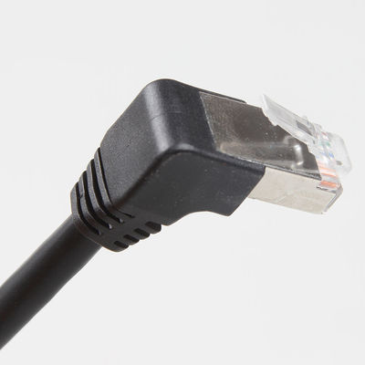 อุปกรณ์เสริมตัวเชื่อมต่อสายเคเบิลอีเธอร์เน็ต CAT 6 จากโรงงานโดยตรงปลั๊กมุมขวา