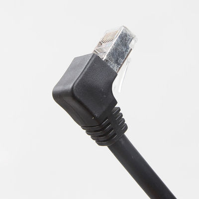 อุปกรณ์เสริมตัวเชื่อมต่อสายเคเบิลอีเธอร์เน็ต CAT 6 จากโรงงานโดยตรงปลั๊กมุมขวา