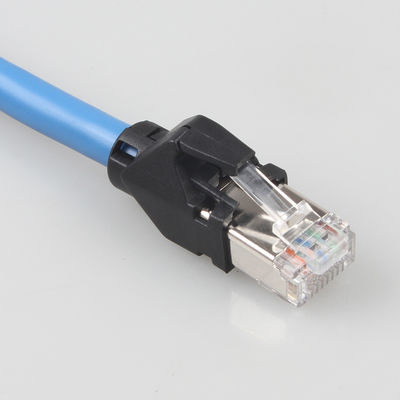 สายเคเบิลอีเธอร์เน็ต Cat6a S / FTP 6 ฟุต RJ45 แพทช์สายไฟเครือข่ายสายเคเบิลเครือข่ายโซ่ลากอุตสาหกรรม